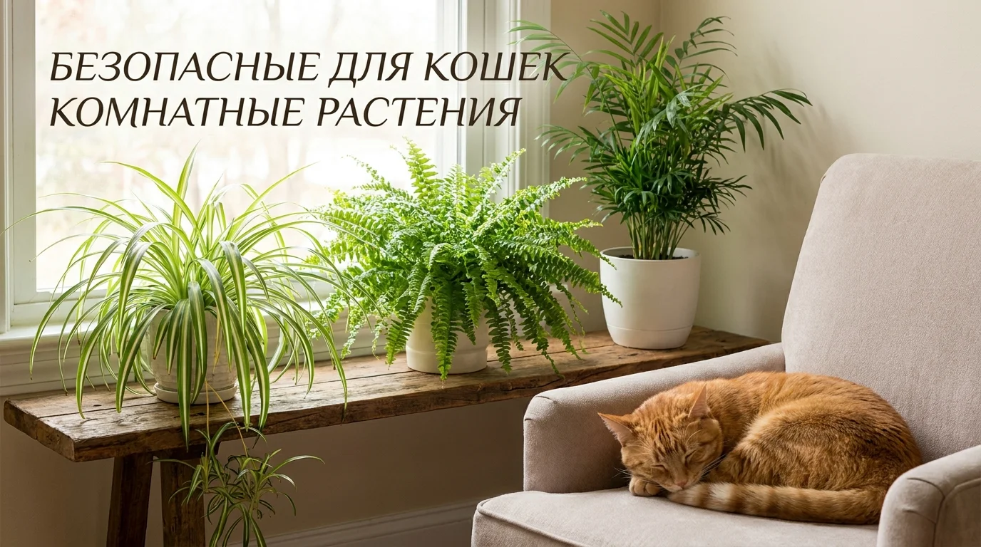 Безопасные для кошек комнатные растения