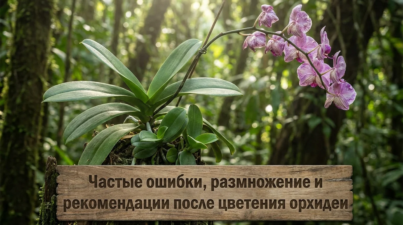 Частые ошибки, размножение и рекомендации после цветения орхидеи