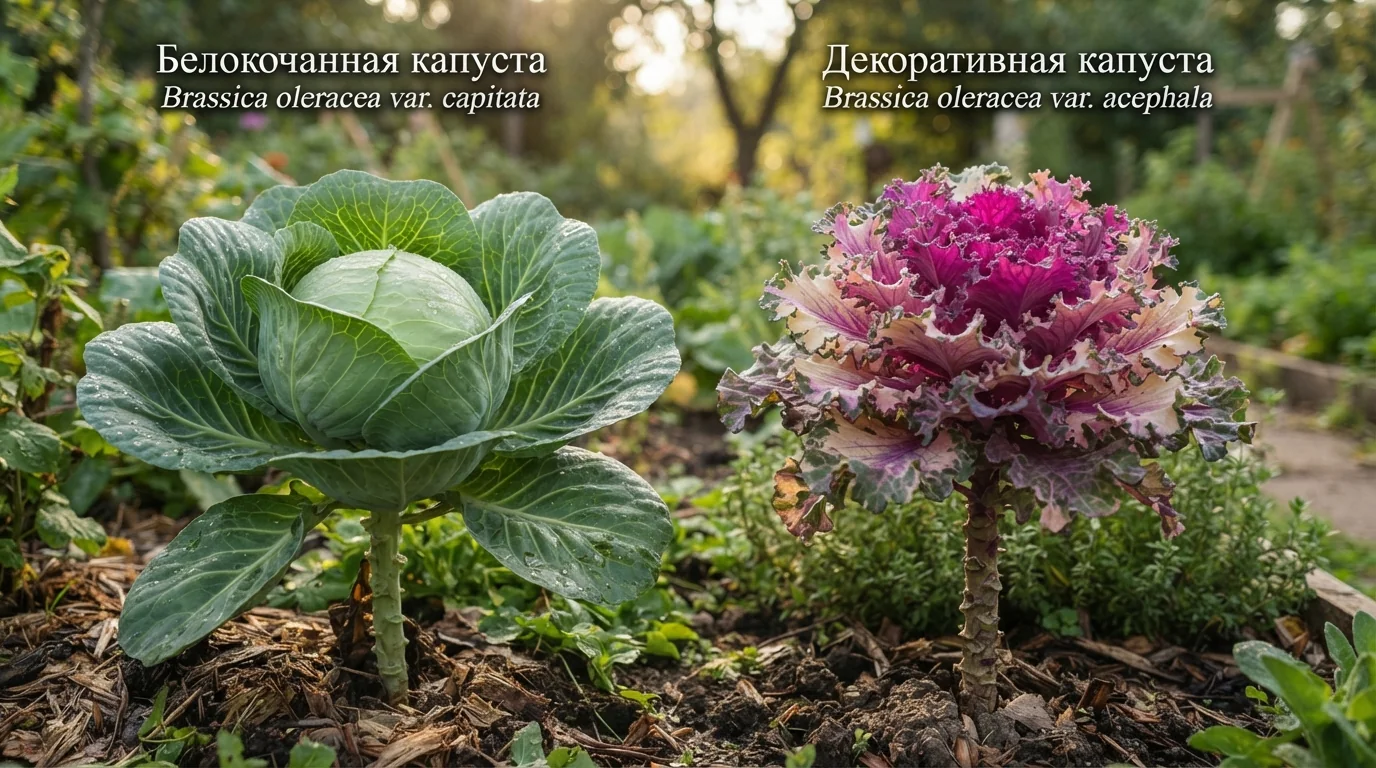 Чем белокочанная капуста отличается от декоративной