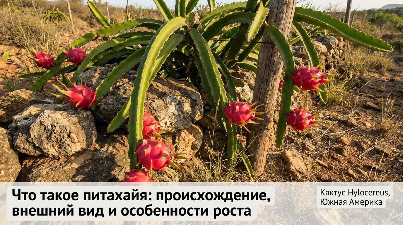 Что такое питахайя: происхождение, внешний вид и особенности роста